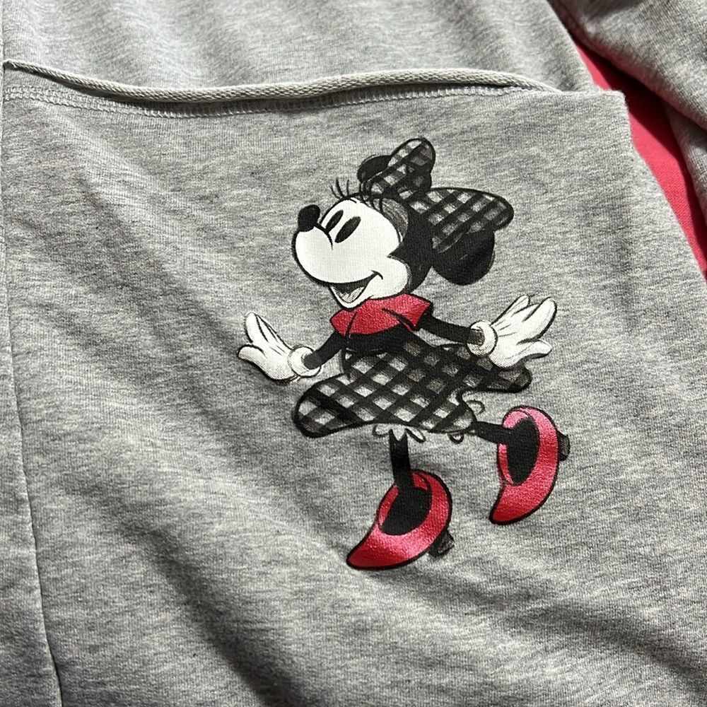 DISNEY PARKS Minnie Mouse zip hoodie.  Great with gingham accents. XXL - Picture 4 of 8